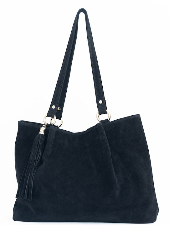 Grey Leather Women's Shoulder Bag