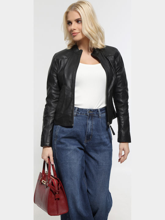 Leather Women's Satchel Bag Beige