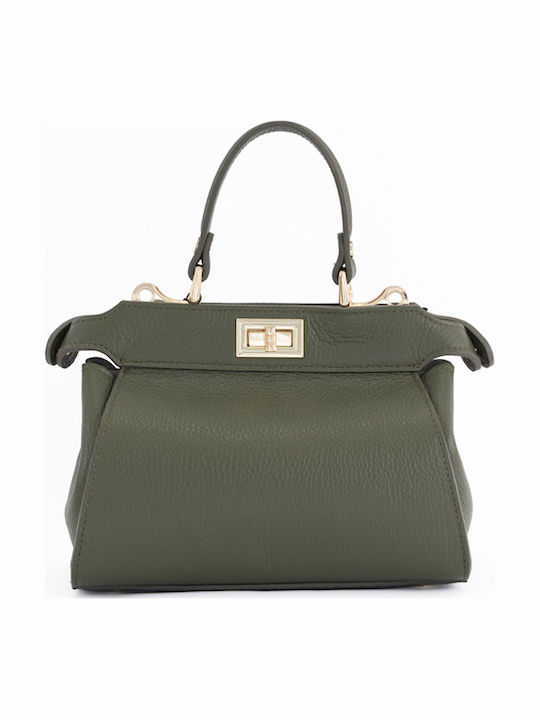 Leather Women's Satchel Bag Beige / Vanilla