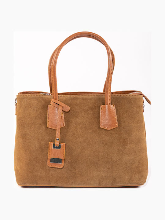 Grey Leather Women's Shoulder Bag