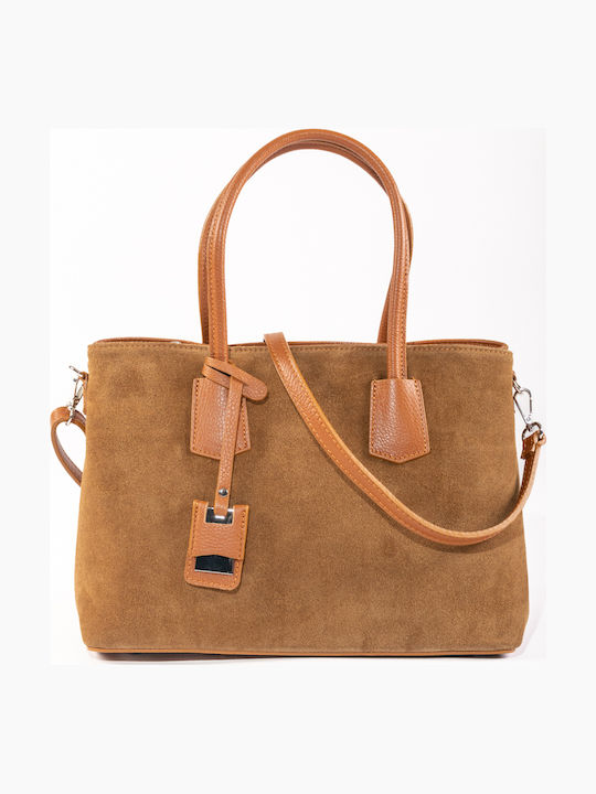 Grey Leather Women's Shoulder Bag