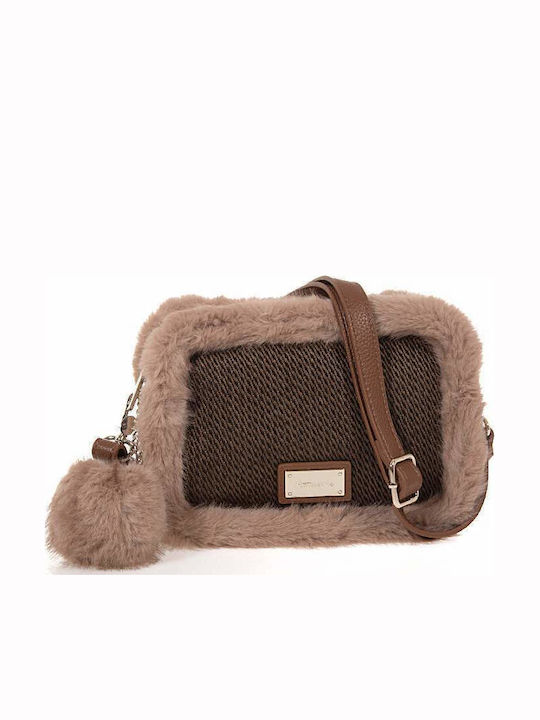 Madlin Fur Women's Crossbody Bag Brown