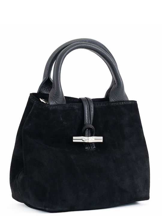 Burgunderrote Damen-Schultertasche aus Leder