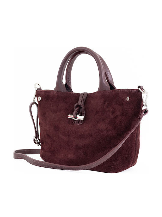 Grey Leather Women's Shoulder Bag