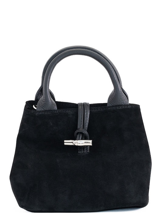 Grey Leather Women's Shoulder Bag
