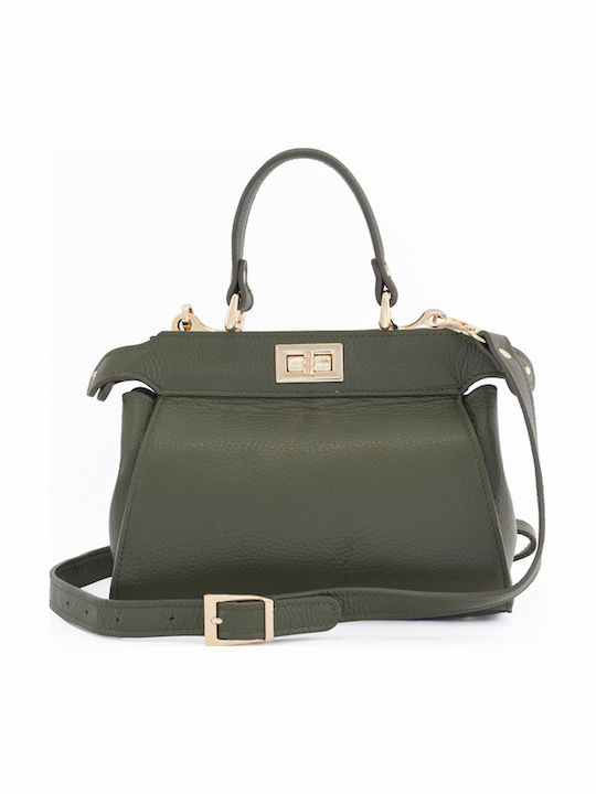 Leather Women's Satchel Bag Cognac