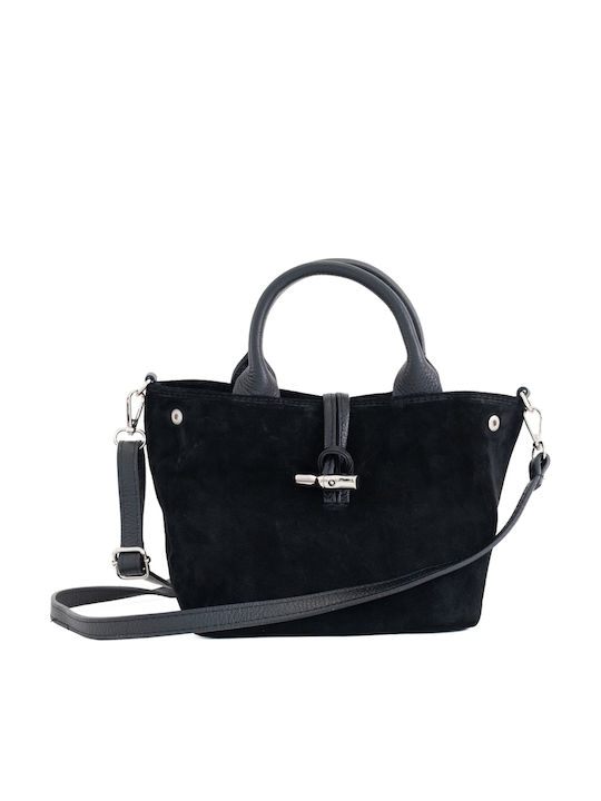 Grey Leather Women's Shoulder Bag