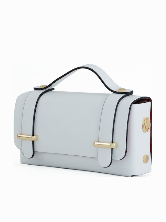 Damen-Flap-Tasche aus Leder in Rosa