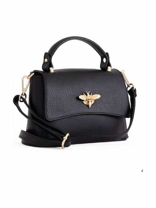 Orangefarbene Damen-Schultertasche aus Leder