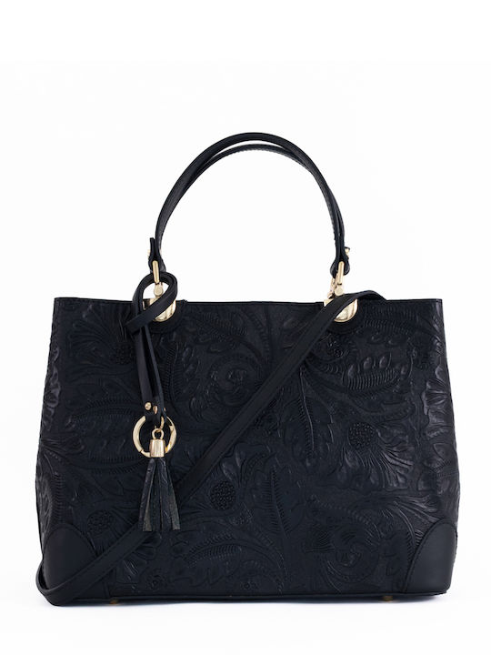 Burgunderrote Damen-Schultertasche aus Leder