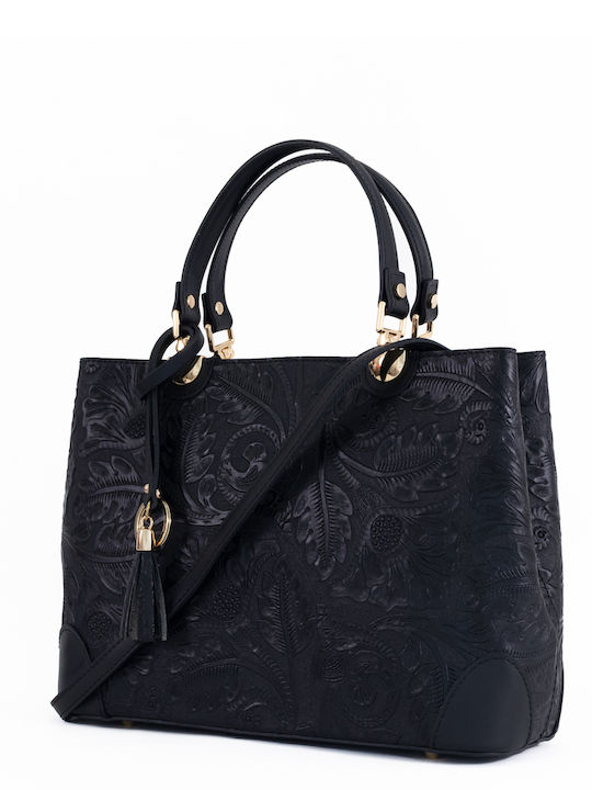 Burgunderrote Damen-Schultertasche aus Leder