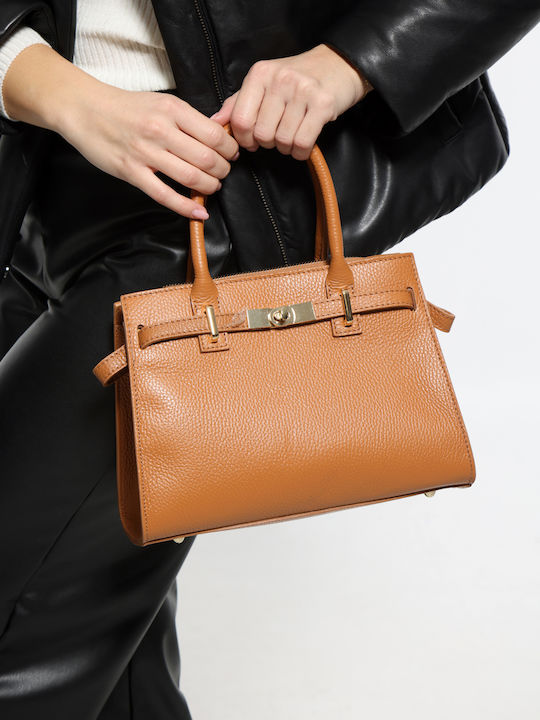 Burgunderfarbene Damen-Schultertasche aus Leder