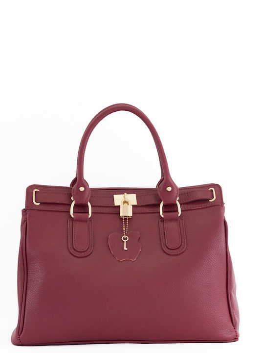 Olivegrüne Damen-Schultertasche aus Leder