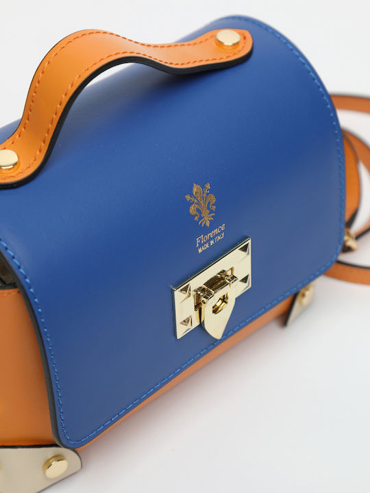 Bordeaux-/Braune Damen-Schultertasche aus Leder
