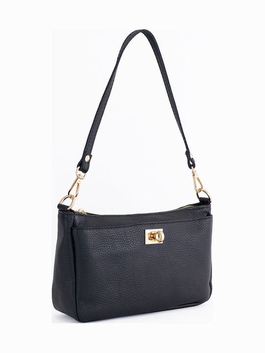 Burgunderrote Damen-Schultertasche aus Leder