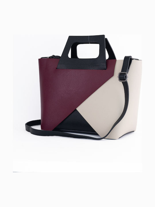 Set aus einer Damenhandtasche aus Leder in Hellblau mit Schulter- und Crossbody-Trageriemen