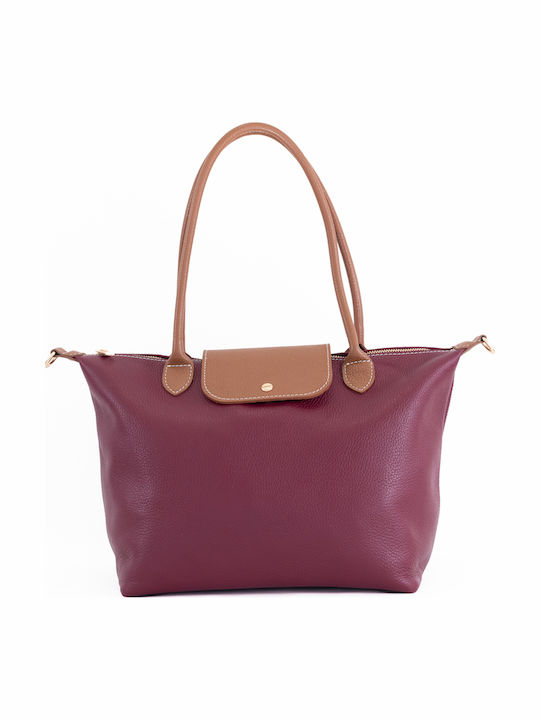 Light Blue Leather Women's Shoulder Bag