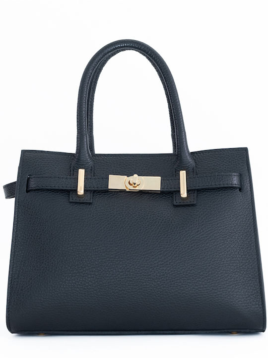 Light Blue Leather Women's Shoulder Bag