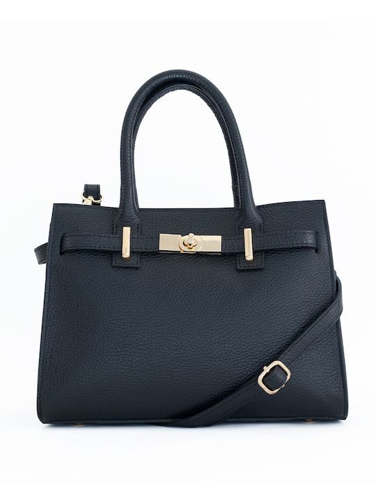 Light Blue Leather Women's Shoulder Bag