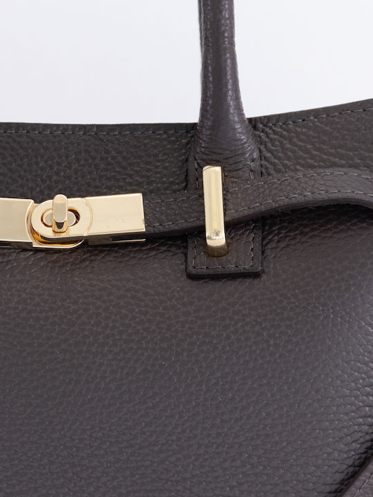 Light Blue Leather Women's Shoulder Bag