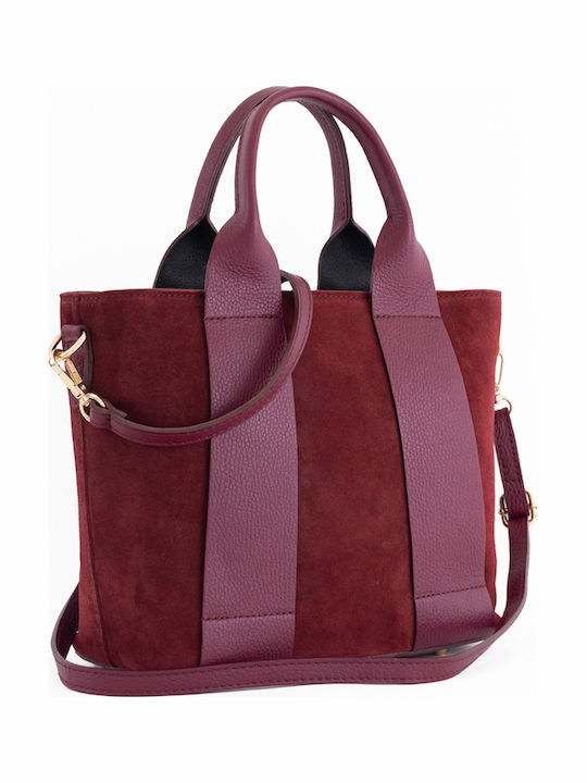 Grey Leather Women's Shoulder Bag