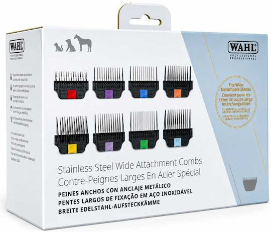 Wahl Wide Clipper Blade Guide Combs Set 8 Pieces