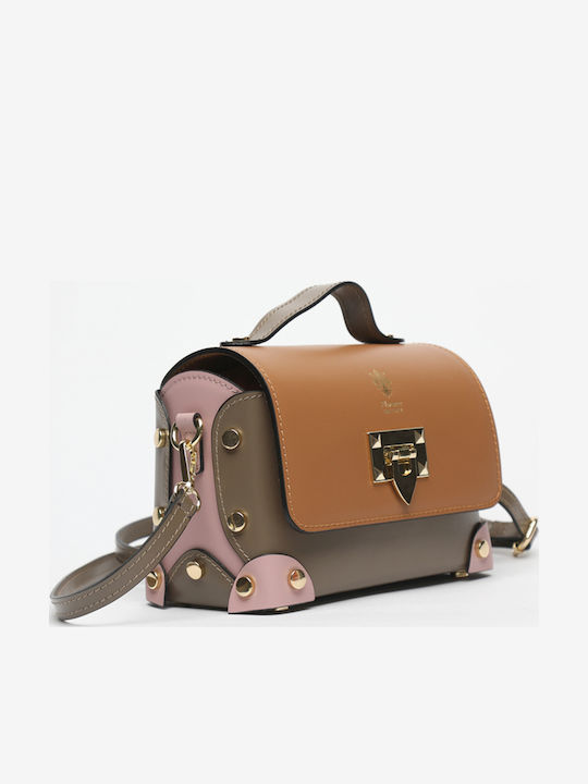 Leather Women's Flap Bag Multicolour