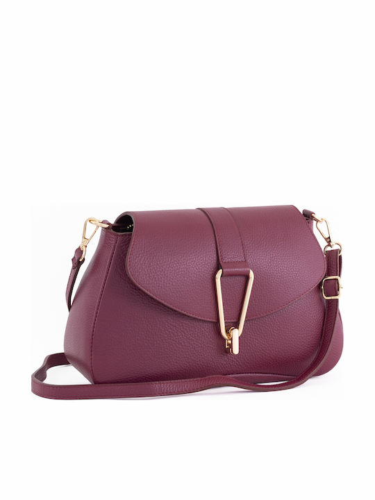 Olivgrüne Damen-Schultertasche aus Leder