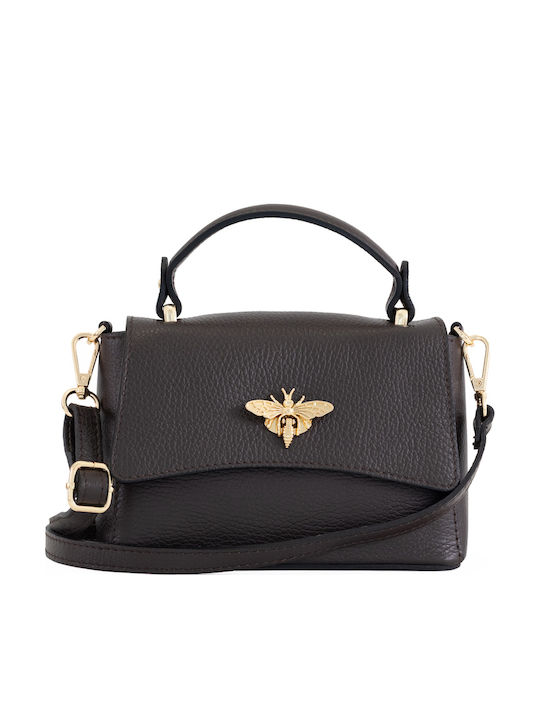 Grüne Damen-Ledertasche im Satchel-Stil