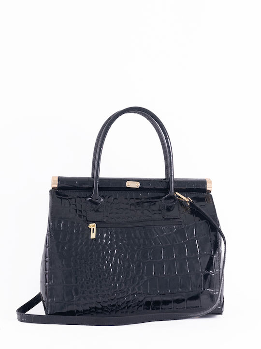 Grey Leather Women's Shoulder Bag