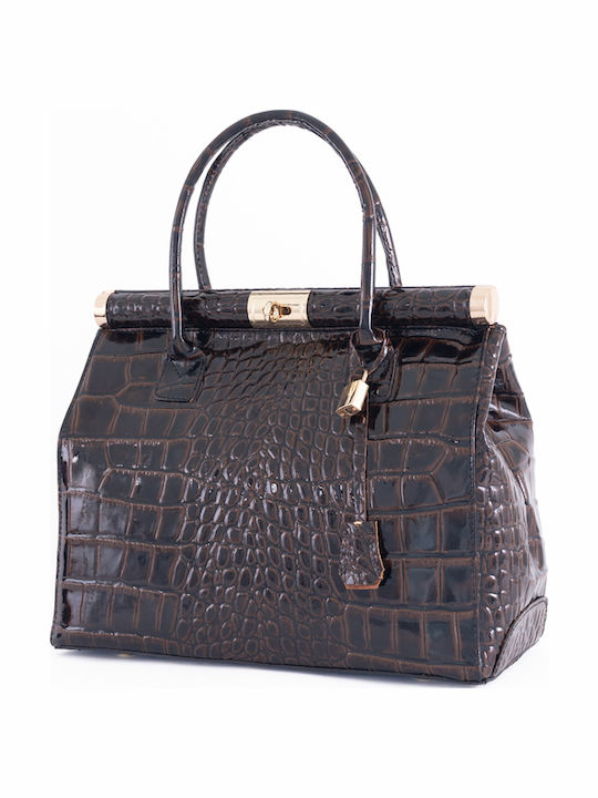 Grey Leather Women's Shoulder Bag