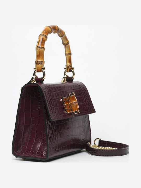 Red Leather Women's Crossbody Bag