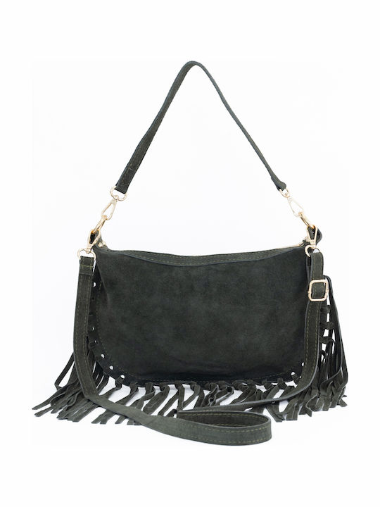 Black Leather Women's Shoulder Bag