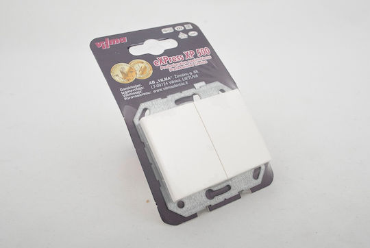 Harry Potter Recessed Double Wall Switch Without Frame White