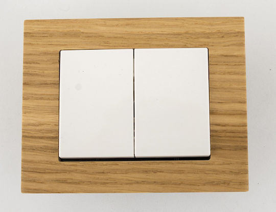 Harry Potter Recessed Double Wall Switch Without Frame White