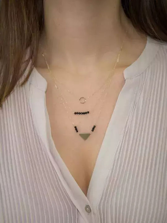 Triple Gold Necklace 9K