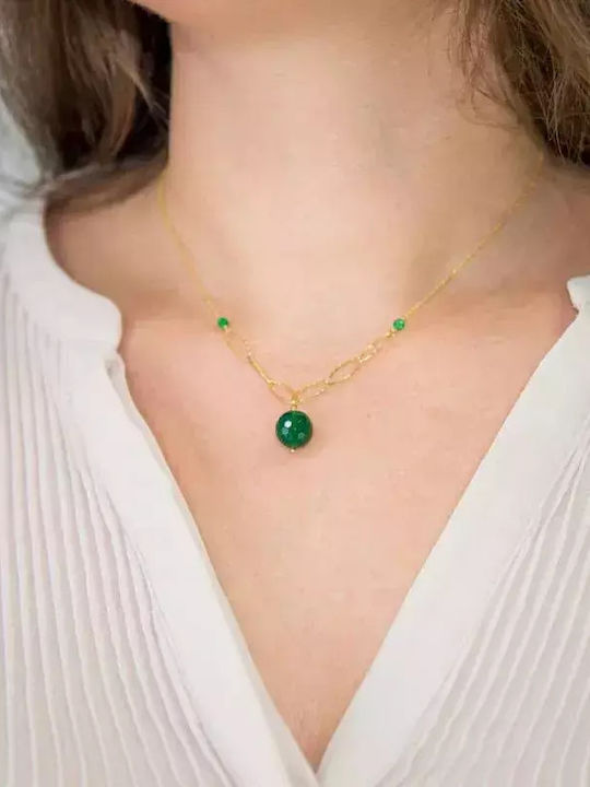 Necklace Made of Gold Plated Silver