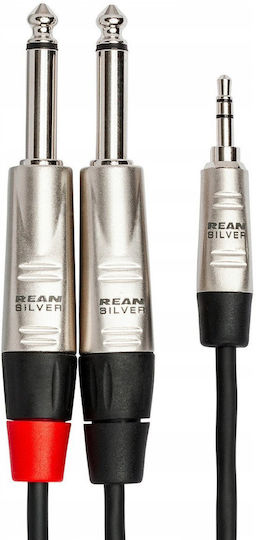 Hosa Eko Studio- und Musikinstrumentenkabel 6,3mm Stecker - 6,3mm Stecker 3m