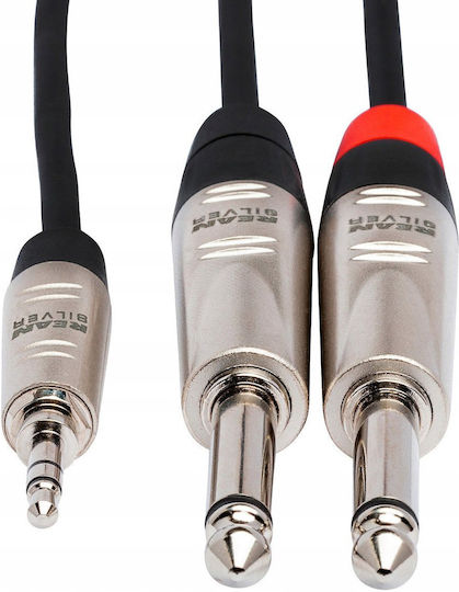 Hosa Eko Studio- und Musikinstrumentenkabel 6,3mm Stecker - 6,3mm Stecker 3m