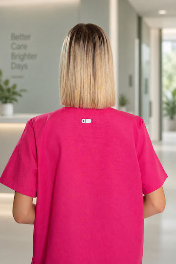 Dr. Scrub Unisex Ιατρική Μπλούζα Φούξια