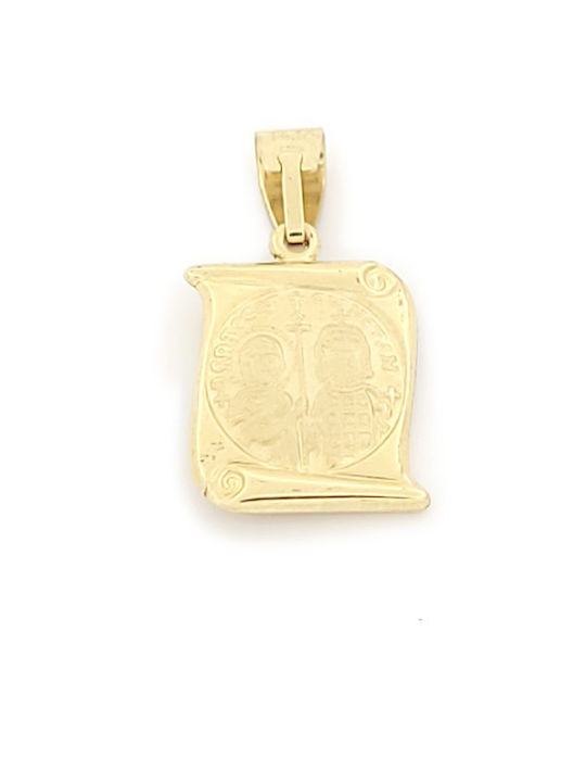 Virgin Mary Talisman Charm in 9K Gold