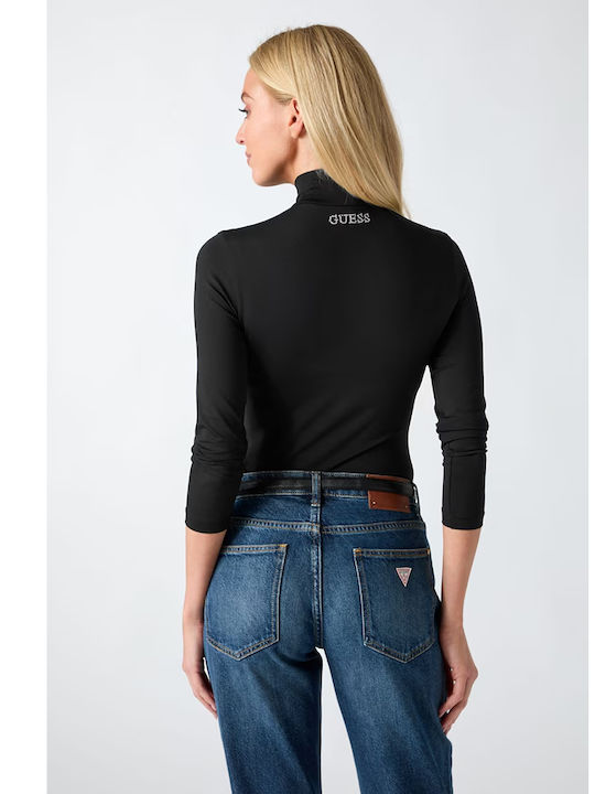 Guess Lotus High Neck Body Γυναικείο Κορμάκι Μαύρο V6bp04k6317-jblk Guess Lotus High Neck Body Γυναικείο Κορμάκι Μαύρο V6bp04k6317-jblk