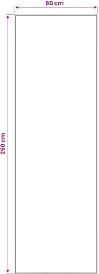 vidaXL Grey and White Runner Rug 80x250 cm