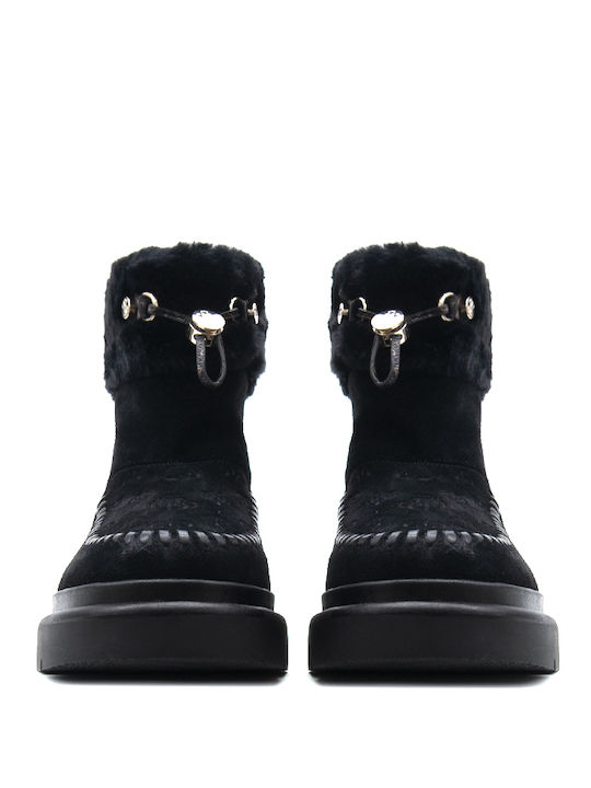 Guess Kenta Wildleder Damen Stiefeletten Schwarz