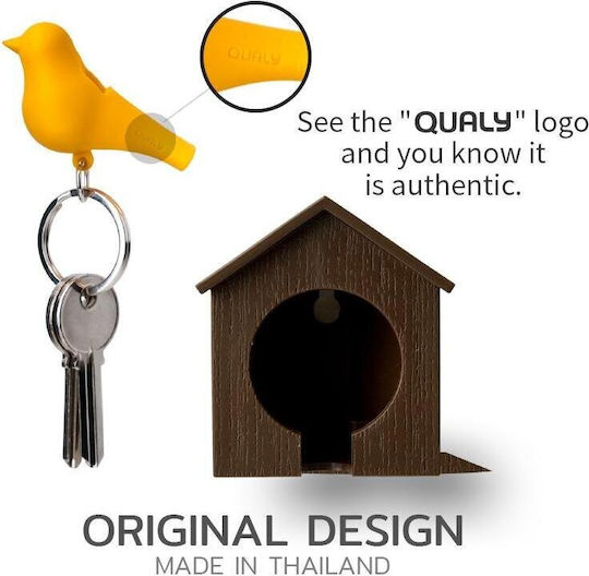 Qualy Plastic Wall Key Holder 4.5x6.8x7.3cm