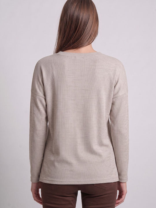 Damenbluse Beige