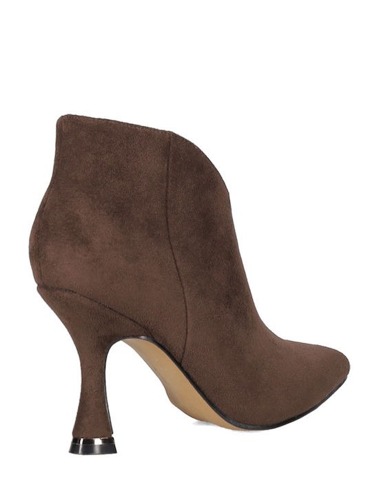 Suede Women's Ankle Boots Brown