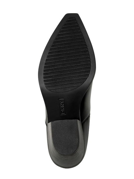 Botine Coltie pentru Femei cu Toc Mediu Negre