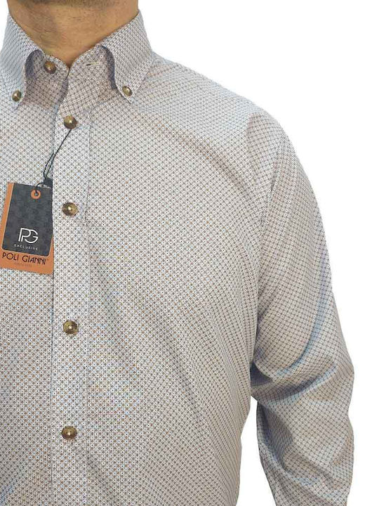 Long Sleeve Shirt in Regular Fit Beige