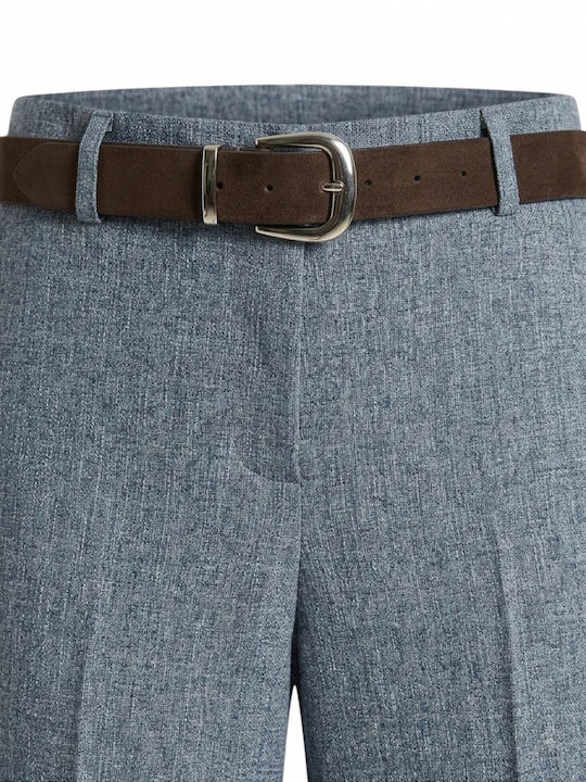 Women's Fabric Trousers in Slim Fit Beige